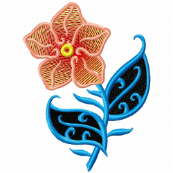 Flowers And Tree Embroidery Design 3